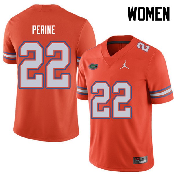 Jordan Brand Women #22 Lamical Perine Florida Gators College Football Jersey Orange